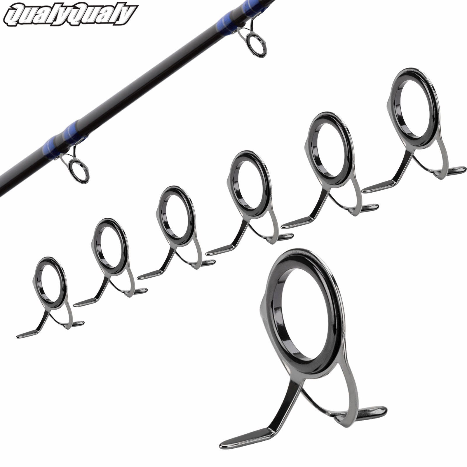 Fishing Rod Guide Replacement - 7pcs Fishing Rod Guides Repair Kit