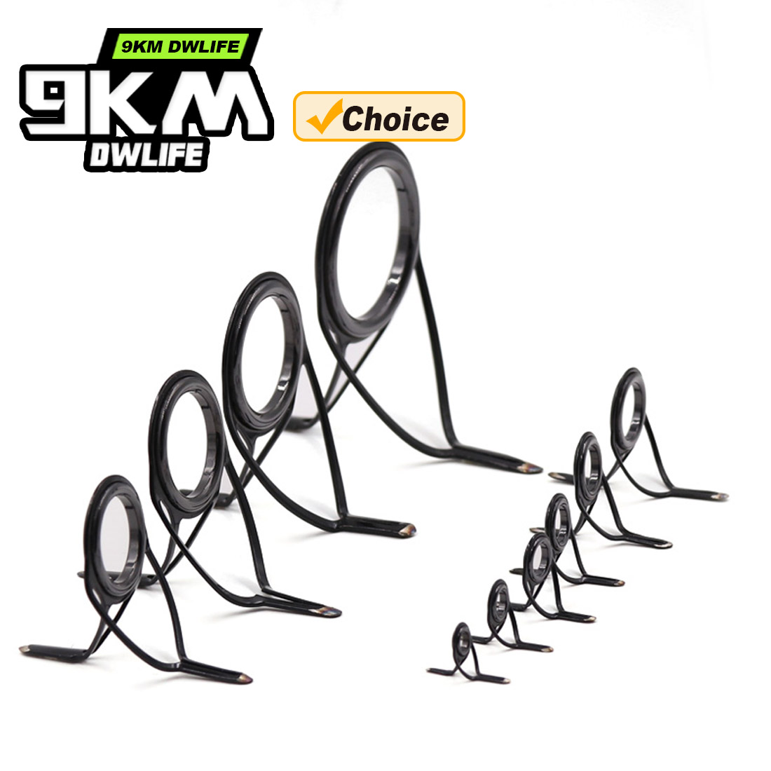 Fishing Rod Building Kit - 9KM OB Curved Rod Guide Kit