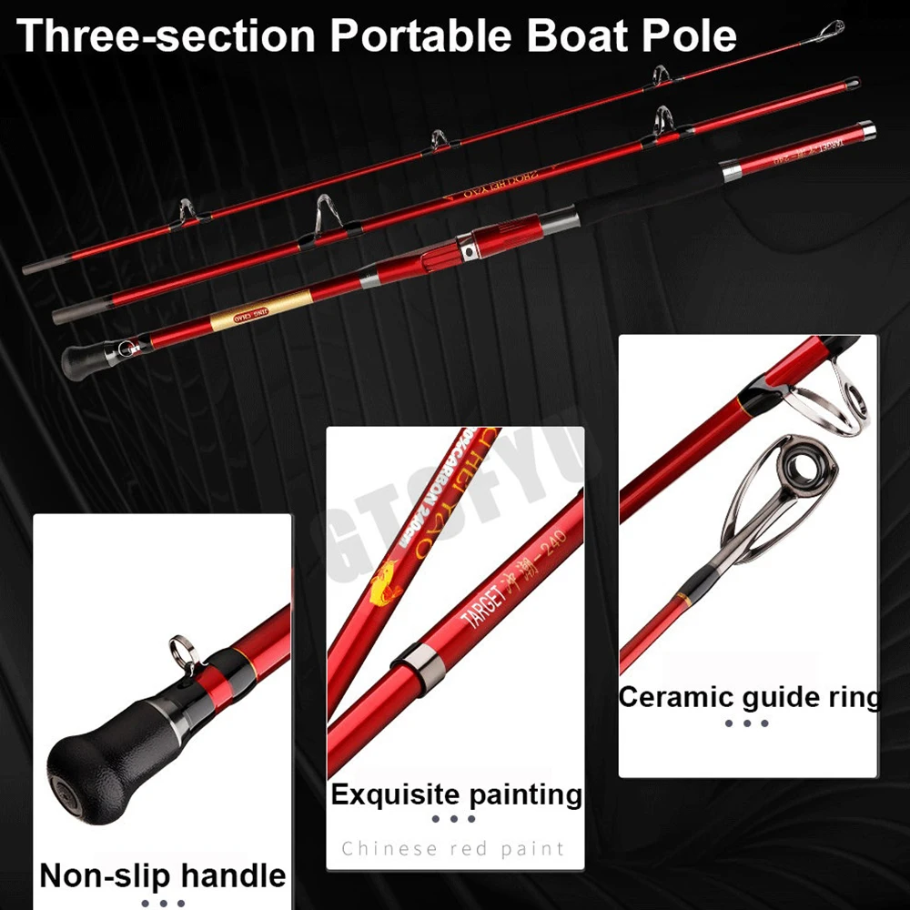 1.8M 2.1M  2.4M Portable 3-Pie - Fishing Rod Surf review and price