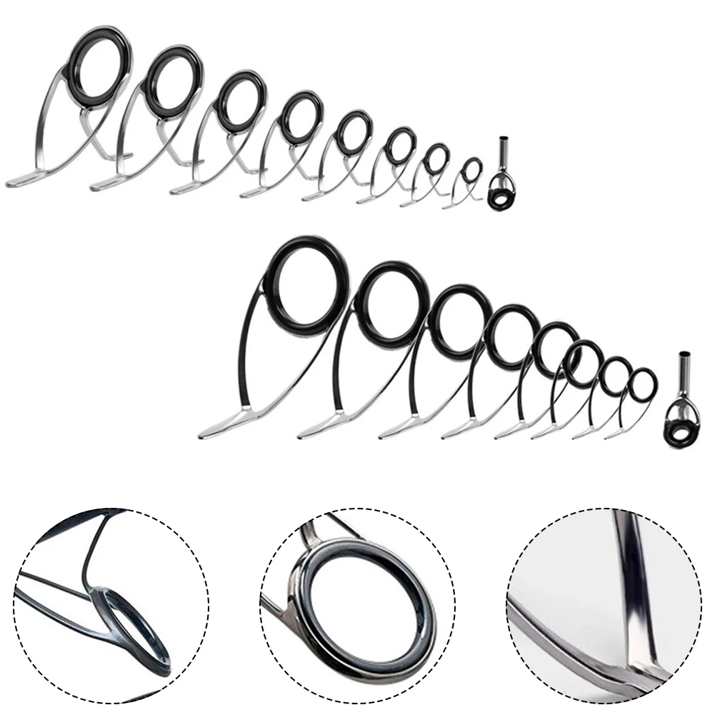 9pcs Fishing Rod Top Ring Tip  - Fishing Rod Building Kit review and price
